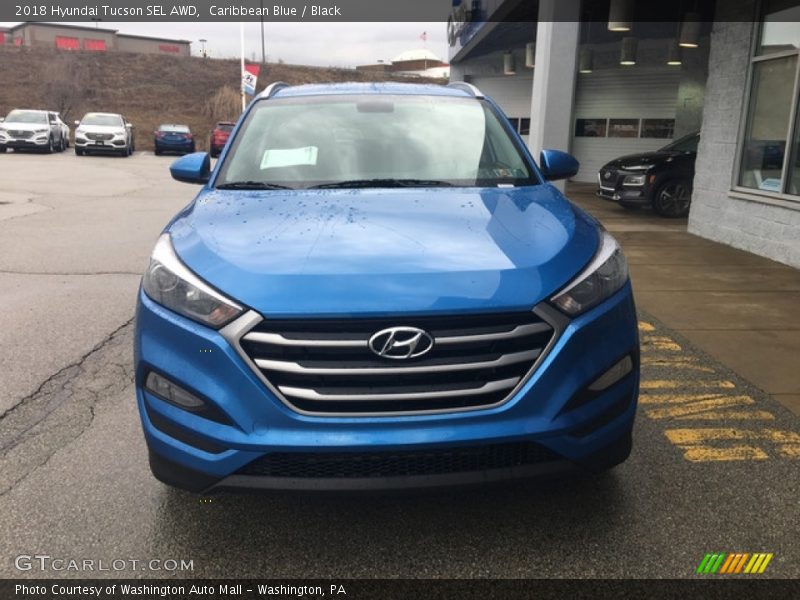 Caribbean Blue / Black 2018 Hyundai Tucson SEL AWD