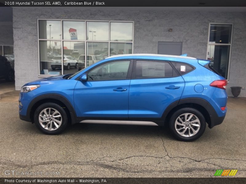 Caribbean Blue / Black 2018 Hyundai Tucson SEL AWD