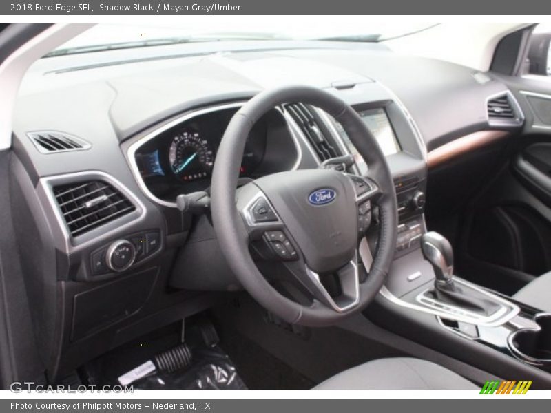 Shadow Black / Mayan Gray/Umber 2018 Ford Edge SEL