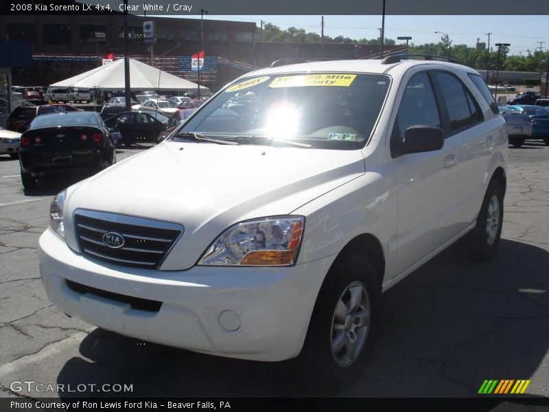 Clear White / Gray 2008 Kia Sorento LX 4x4