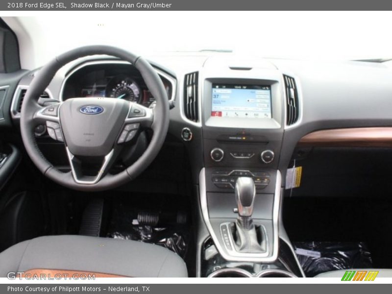 Shadow Black / Mayan Gray/Umber 2018 Ford Edge SEL
