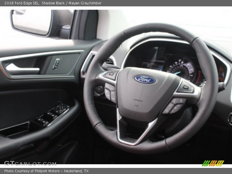 Shadow Black / Mayan Gray/Umber 2018 Ford Edge SEL