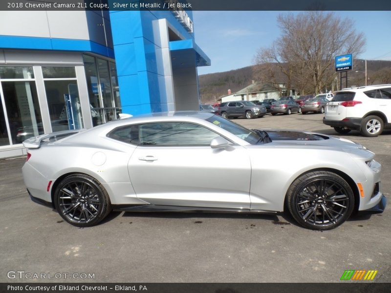 Silver Ice Metallic / Jet Black 2018 Chevrolet Camaro ZL1 Coupe