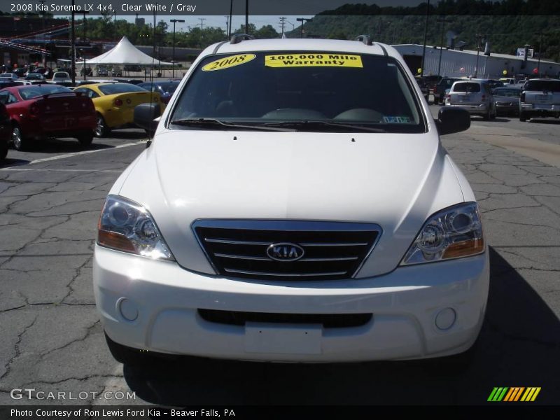 Clear White / Gray 2008 Kia Sorento LX 4x4