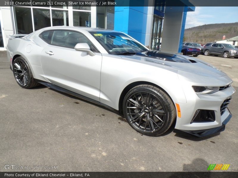 Silver Ice Metallic / Jet Black 2018 Chevrolet Camaro ZL1 Coupe