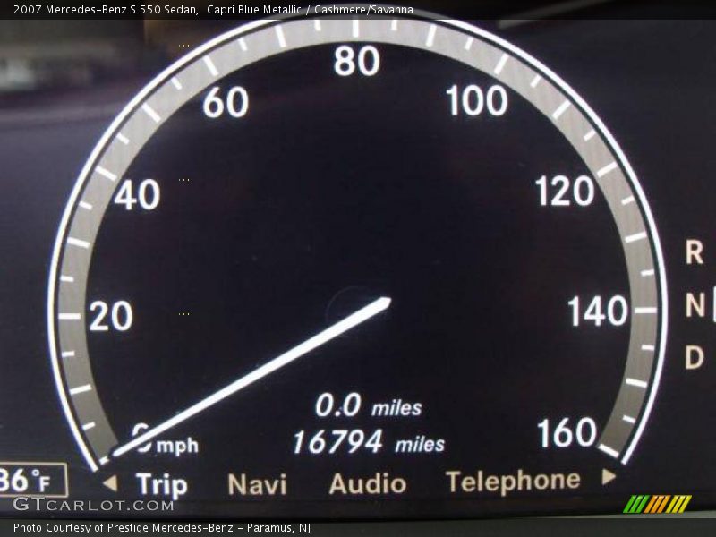 Capri Blue Metallic / Cashmere/Savanna 2007 Mercedes-Benz S 550 Sedan