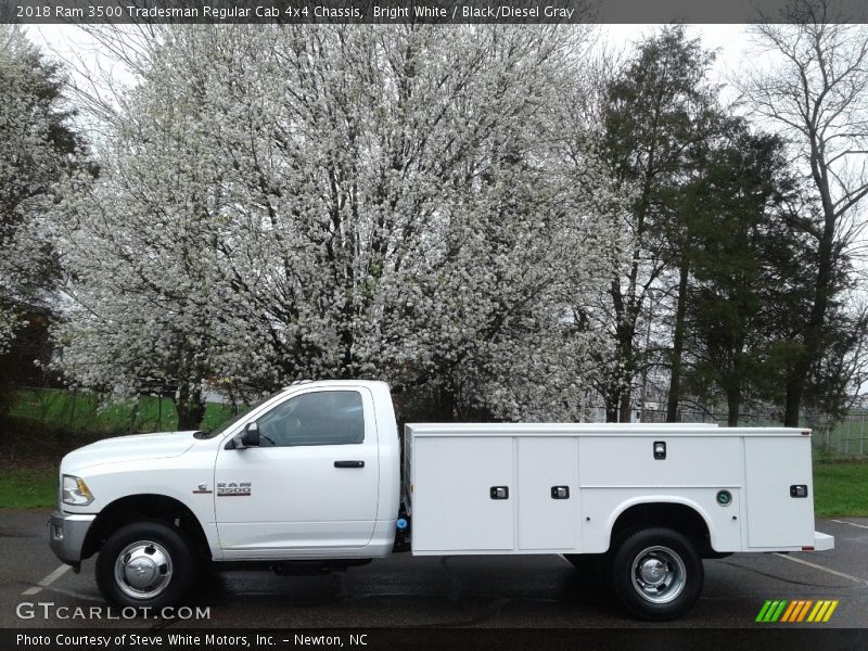 Bright White / Black/Diesel Gray 2018 Ram 3500 Tradesman Regular Cab 4x4 Chassis