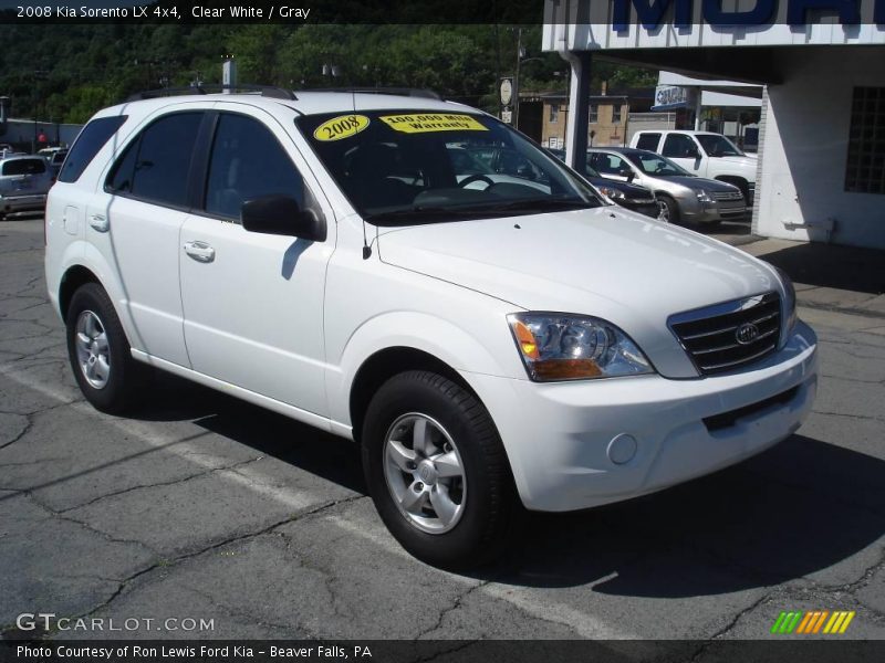 Clear White / Gray 2008 Kia Sorento LX 4x4