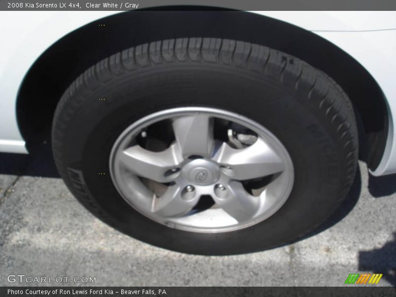 Clear White / Gray 2008 Kia Sorento LX 4x4