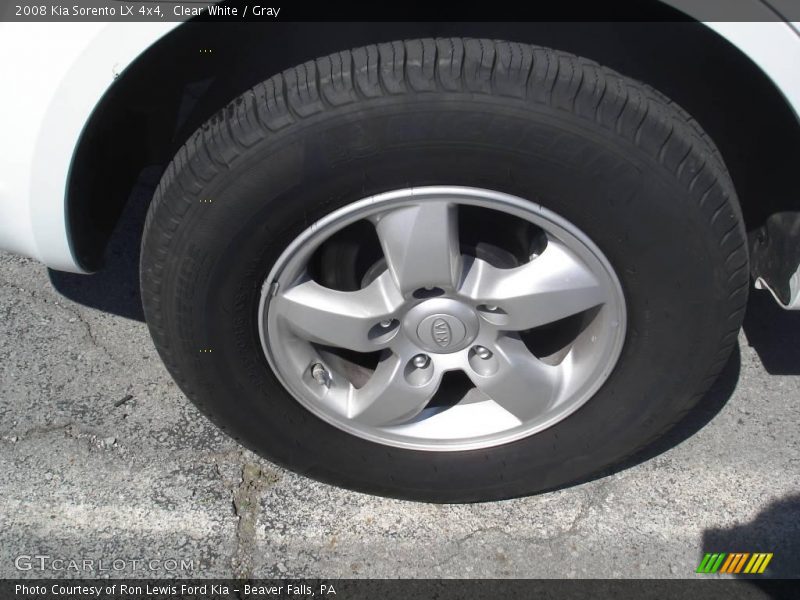 Clear White / Gray 2008 Kia Sorento LX 4x4