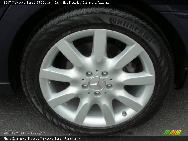 Capri Blue Metallic / Cashmere/Savanna 2007 Mercedes-Benz S 550 Sedan