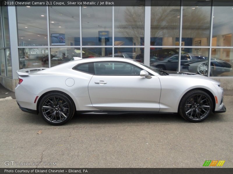 Silver Ice Metallic / Jet Black 2018 Chevrolet Camaro ZL1 Coupe