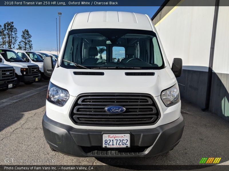 Oxford White / Charcoal Black 2018 Ford Transit Van 250 HR Long
