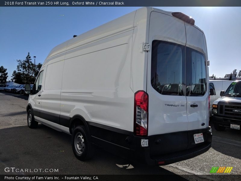 Oxford White / Charcoal Black 2018 Ford Transit Van 250 HR Long