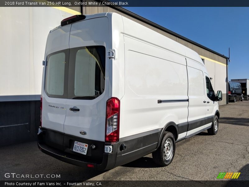 Oxford White / Charcoal Black 2018 Ford Transit Van 250 HR Long