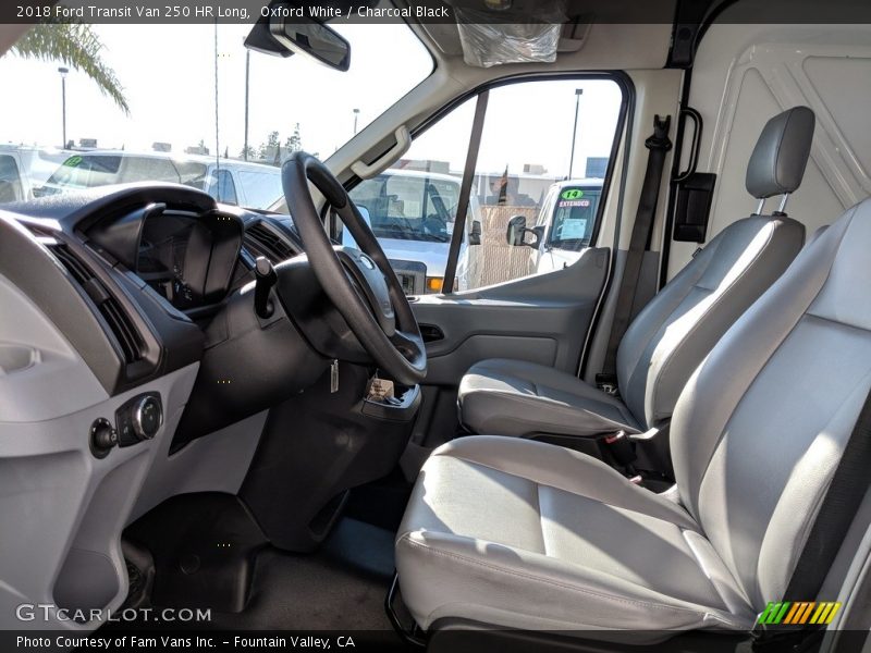 Oxford White / Charcoal Black 2018 Ford Transit Van 250 HR Long
