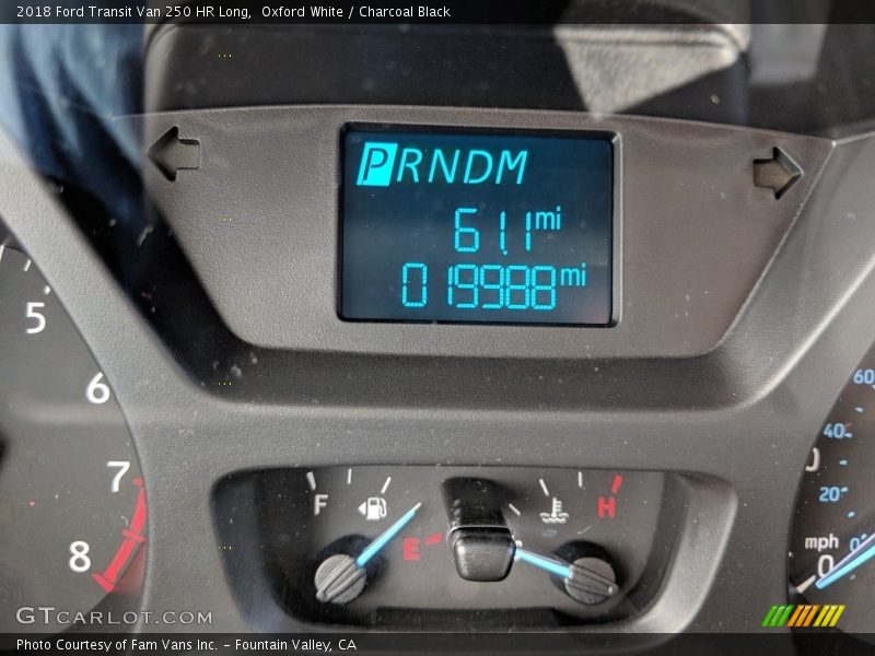 Oxford White / Charcoal Black 2018 Ford Transit Van 250 HR Long
