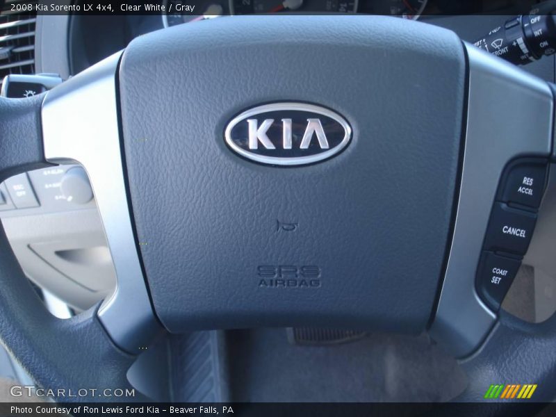 Clear White / Gray 2008 Kia Sorento LX 4x4