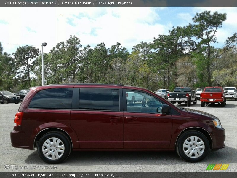 Octane Red Pearl / Black/Light Graystone 2018 Dodge Grand Caravan SE