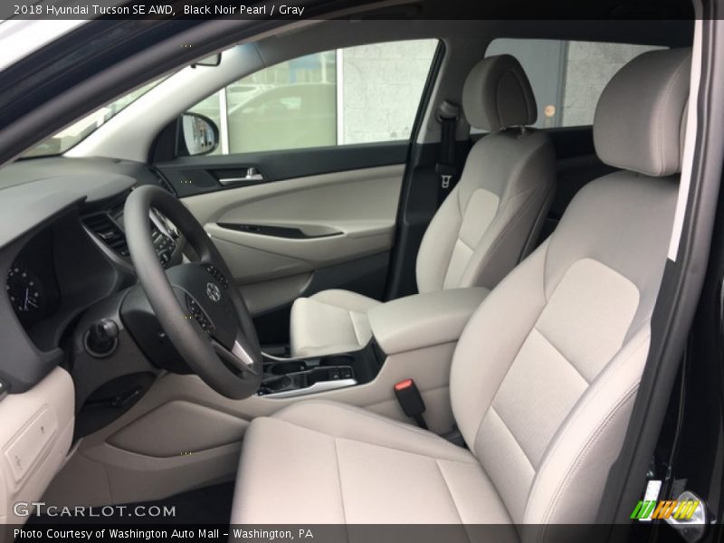 Black Noir Pearl / Gray 2018 Hyundai Tucson SE AWD