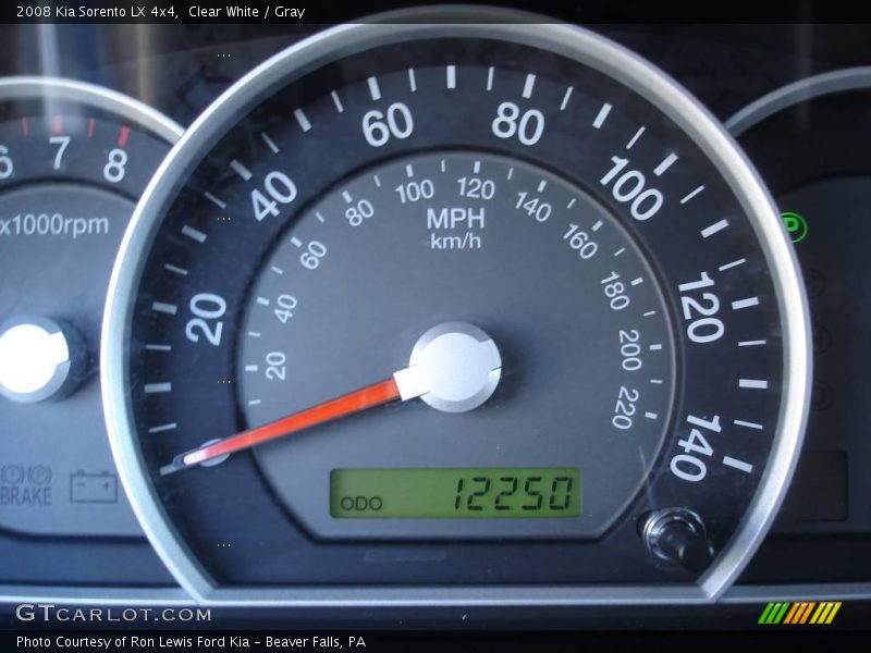 Clear White / Gray 2008 Kia Sorento LX 4x4