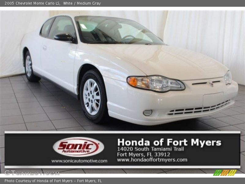 White / Medium Gray 2005 Chevrolet Monte Carlo LS