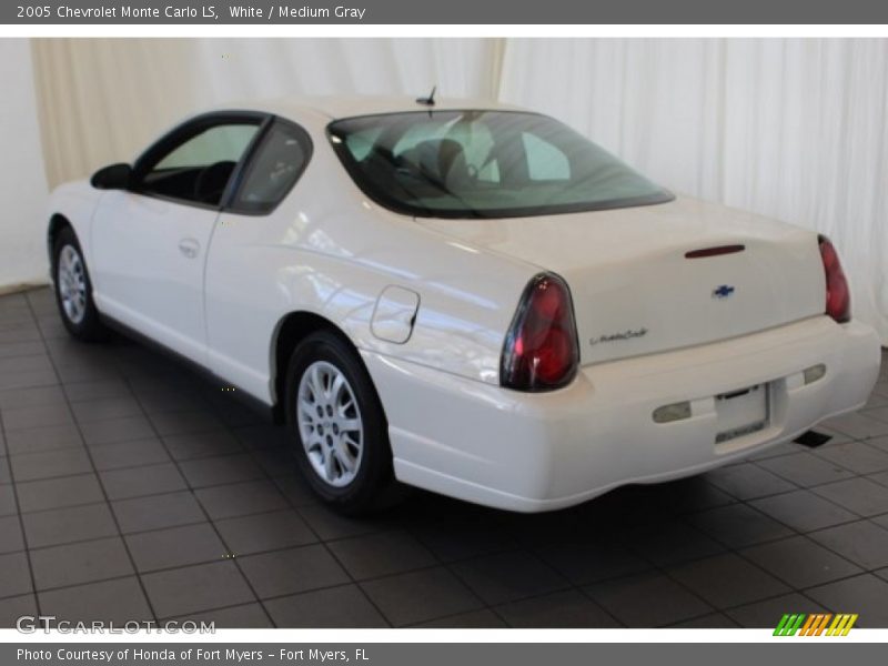 White / Medium Gray 2005 Chevrolet Monte Carlo LS