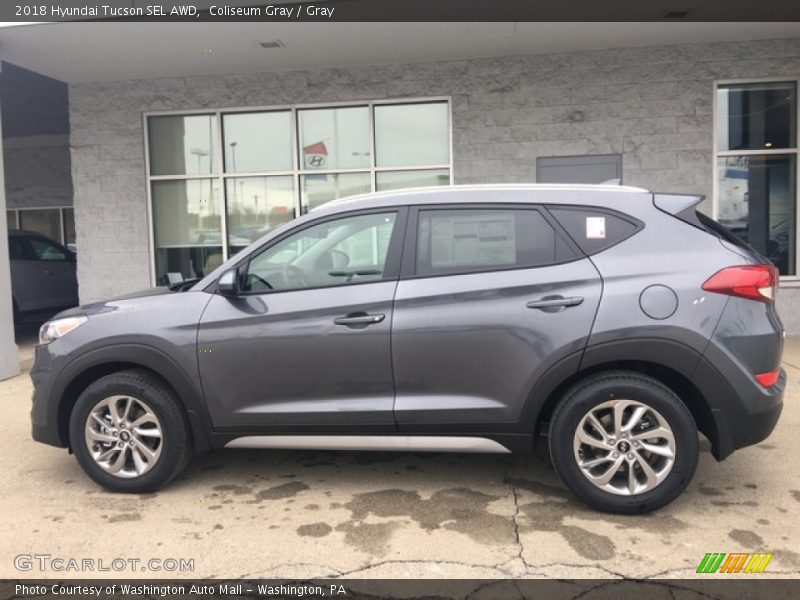 Coliseum Gray / Gray 2018 Hyundai Tucson SEL AWD
