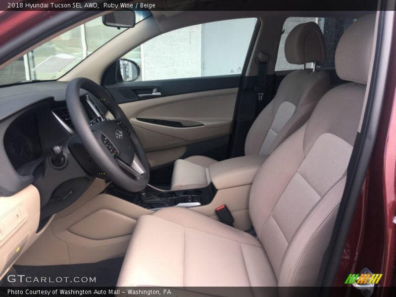 Ruby Wine / Beige 2018 Hyundai Tucson SEL AWD