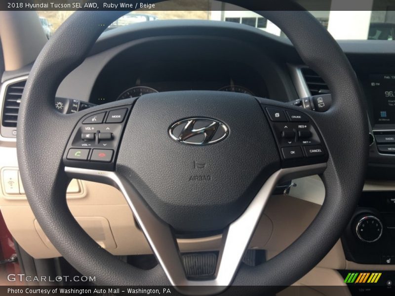 Ruby Wine / Beige 2018 Hyundai Tucson SEL AWD