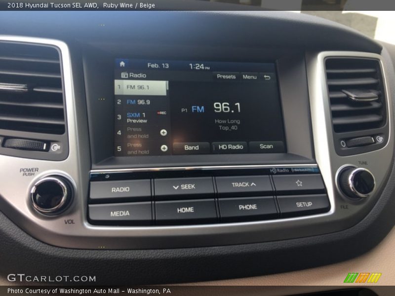 Ruby Wine / Beige 2018 Hyundai Tucson SEL AWD