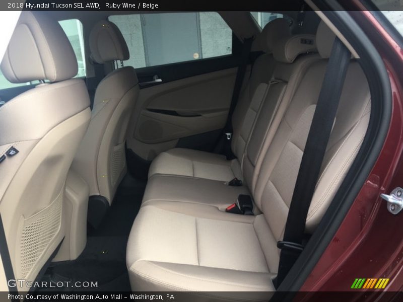 Ruby Wine / Beige 2018 Hyundai Tucson SEL AWD