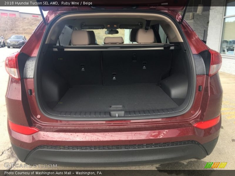 Ruby Wine / Beige 2018 Hyundai Tucson SEL AWD