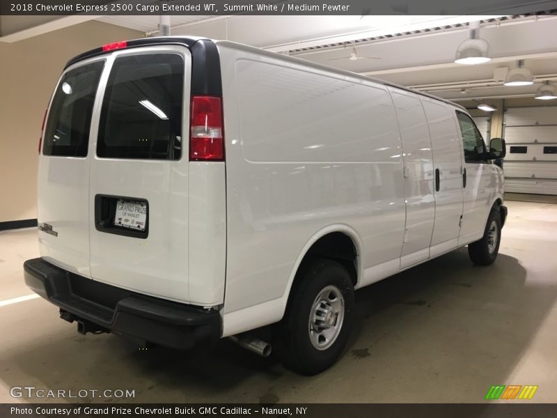 Summit White / Medium Pewter 2018 Chevrolet Express 2500 Cargo Extended WT