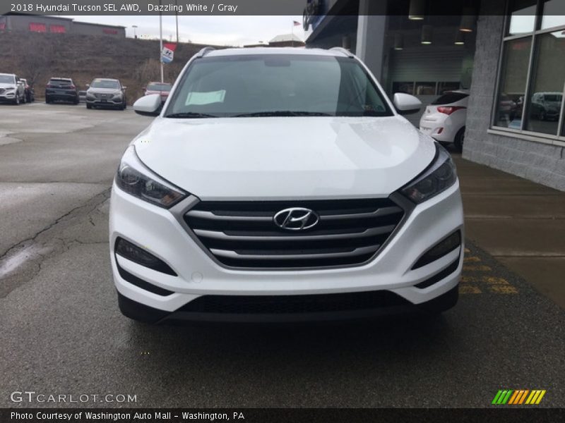 Dazzling White / Gray 2018 Hyundai Tucson SEL AWD