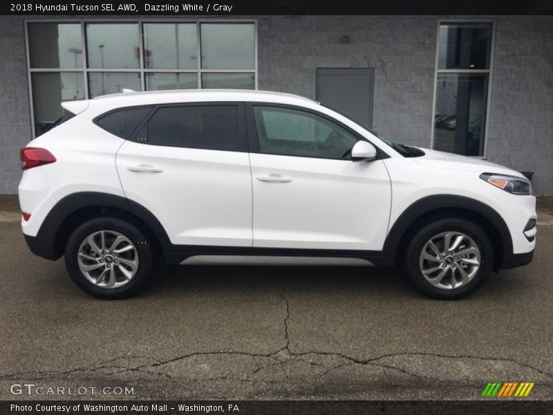 Dazzling White / Gray 2018 Hyundai Tucson SEL AWD