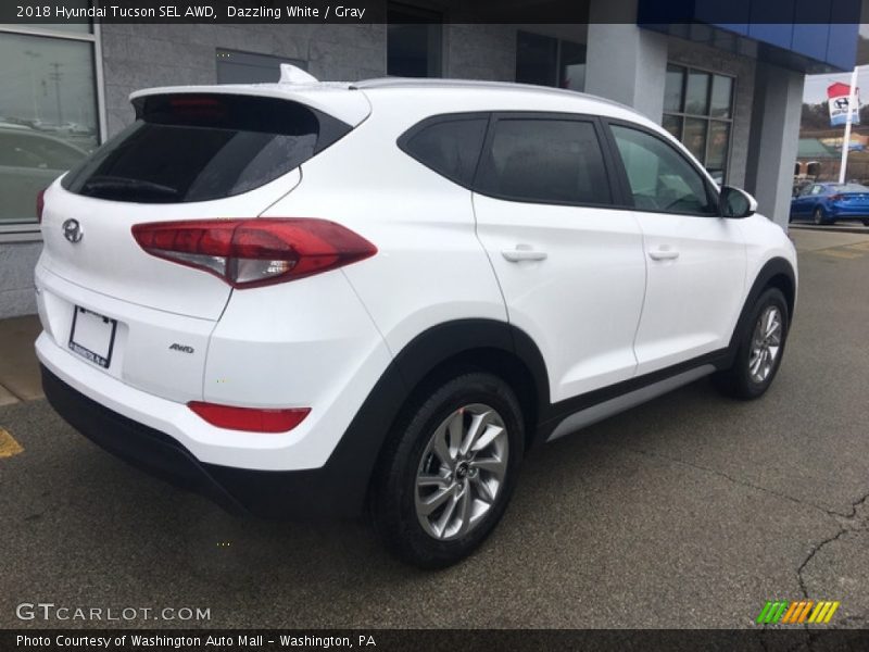 Dazzling White / Gray 2018 Hyundai Tucson SEL AWD