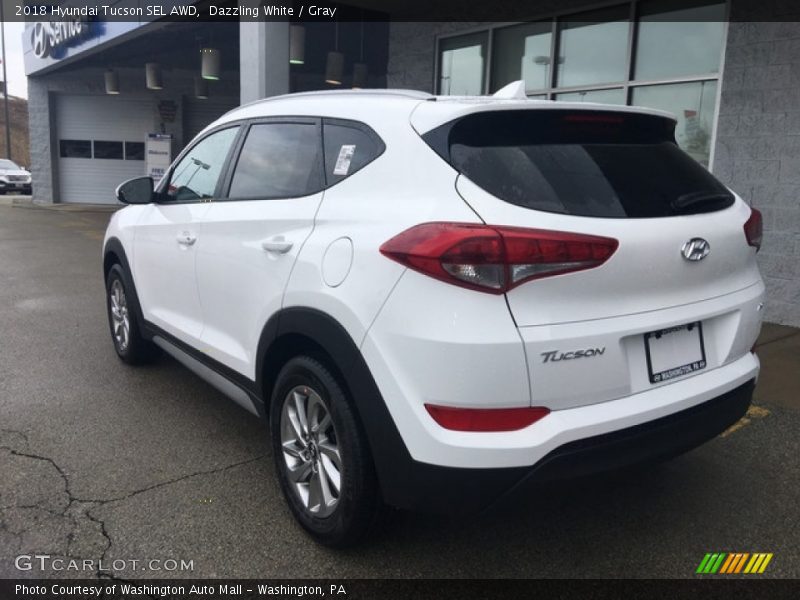 Dazzling White / Gray 2018 Hyundai Tucson SEL AWD