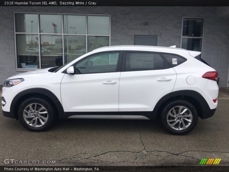 Dazzling White / Gray 2018 Hyundai Tucson SEL AWD