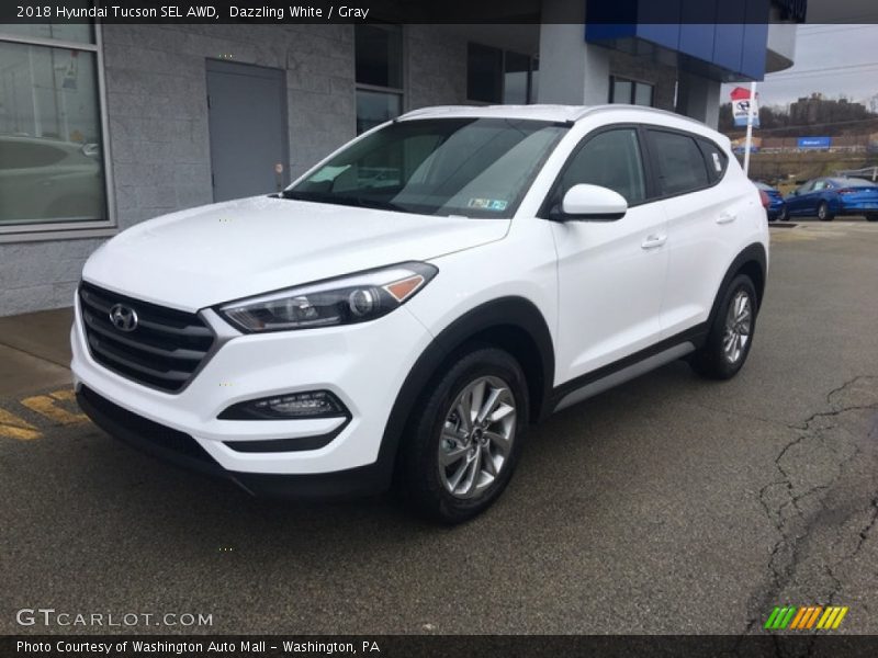 Dazzling White / Gray 2018 Hyundai Tucson SEL AWD