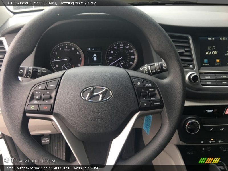Dazzling White / Gray 2018 Hyundai Tucson SEL AWD