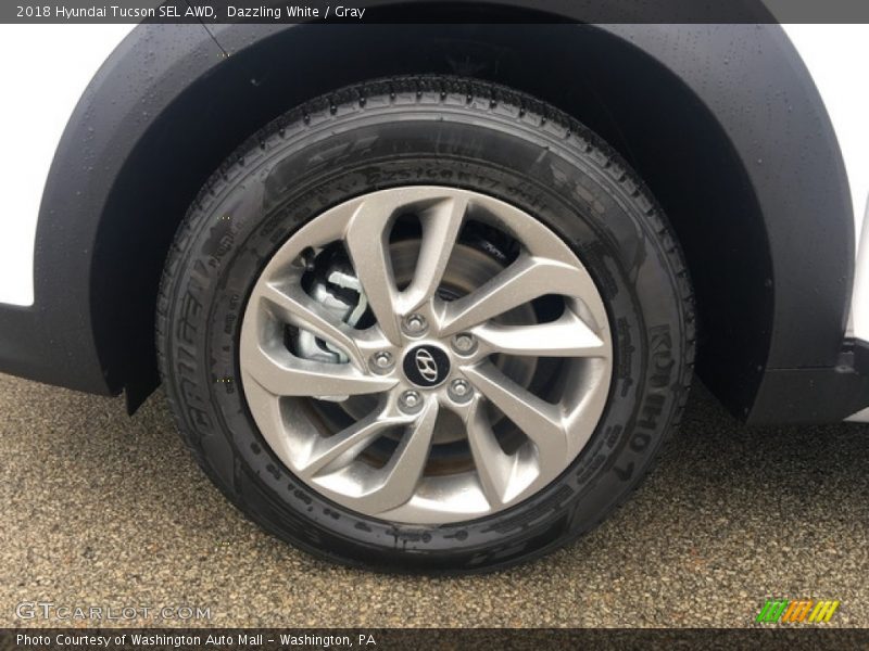 Dazzling White / Gray 2018 Hyundai Tucson SEL AWD