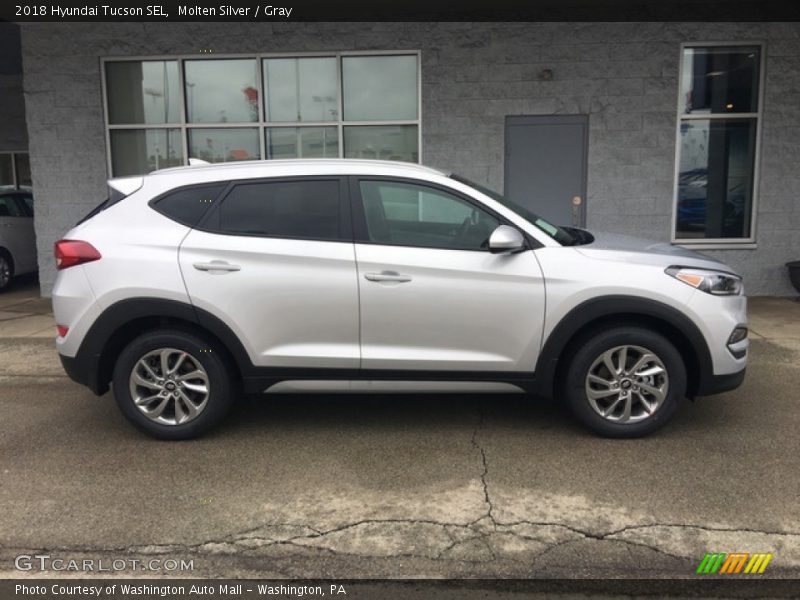 Molten Silver / Gray 2018 Hyundai Tucson SEL