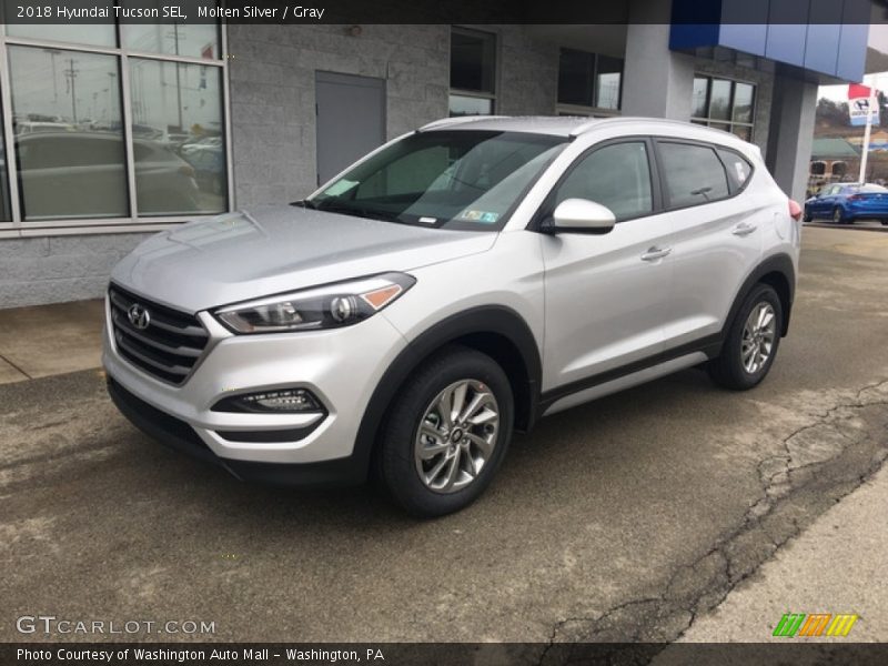 Molten Silver / Gray 2018 Hyundai Tucson SEL