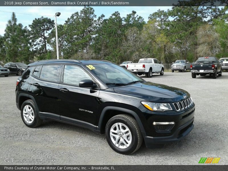 Diamond Black Crystal Pearl / Black/Sandstorm 2018 Jeep Compass Sport