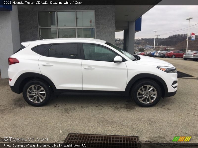 Dazzling White / Gray 2018 Hyundai Tucson SE AWD
