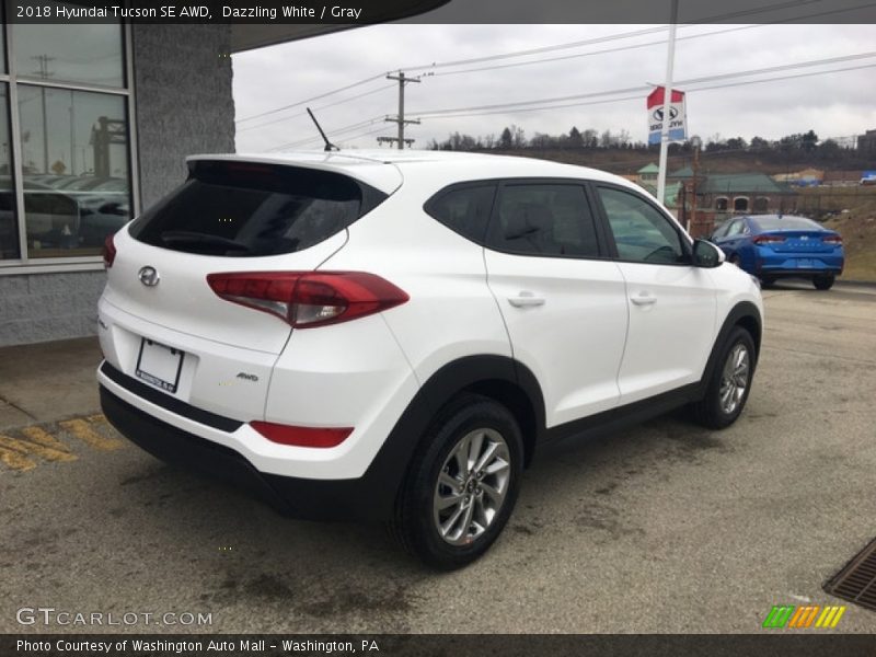 Dazzling White / Gray 2018 Hyundai Tucson SE AWD