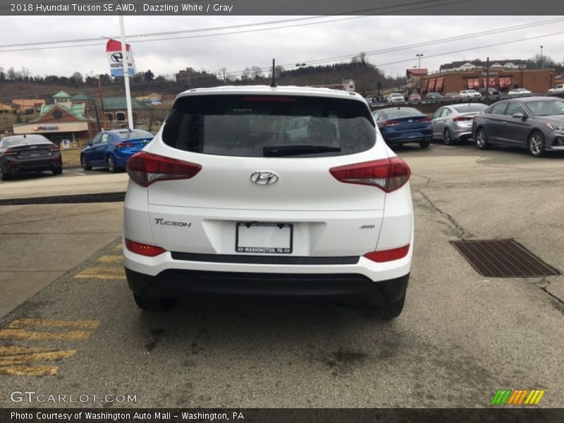 Dazzling White / Gray 2018 Hyundai Tucson SE AWD