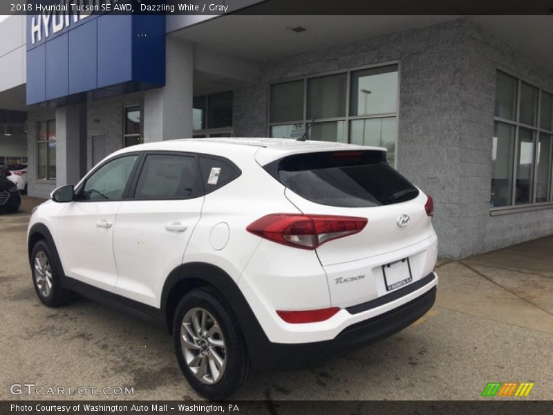 Dazzling White / Gray 2018 Hyundai Tucson SE AWD