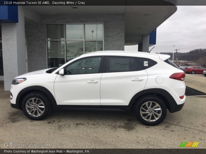Dazzling White / Gray 2018 Hyundai Tucson SE AWD